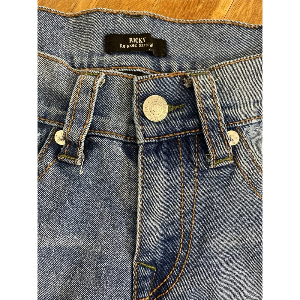 True Religion Ricky Relaxed Straight Denim Jeans Men's Tag 30 Actual 31 X 28